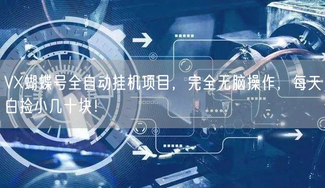 VX蝴蝶号全自动挂机项目,完全无脑操作,每天白捡小几十块!