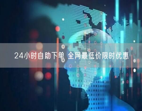 24小时自助下单 全网最低价限时优惠